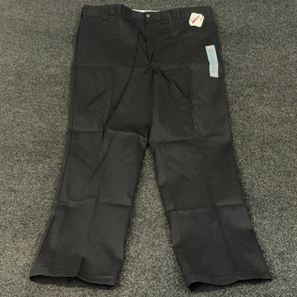 Dickies 875 Work Pants Mens Big & Tall 46x34 Black Relaxed Fit Chino Workwear